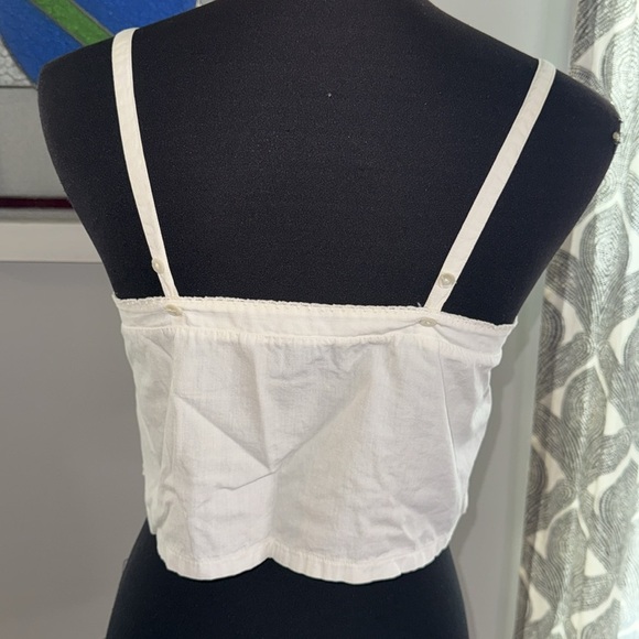 India Imports Vintage Pin Tucked Cropped Tank SZ Small - Picture 4 of 6